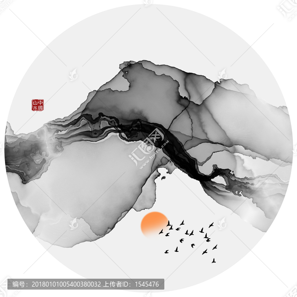 抽象意境水墨畫,禪境