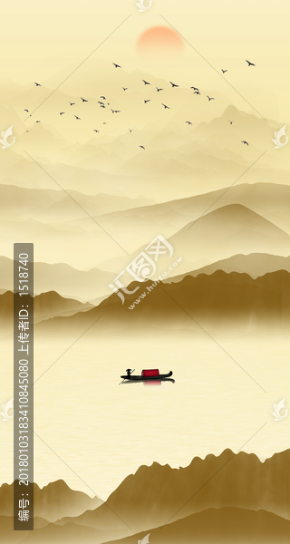 山水畫,水墨畫