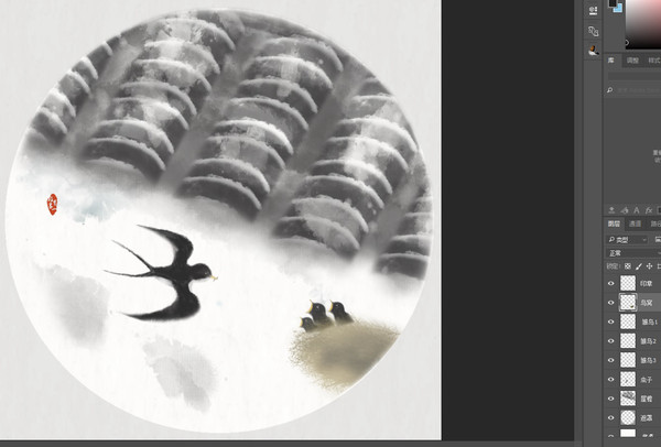 水墨江南插畫(huà)
