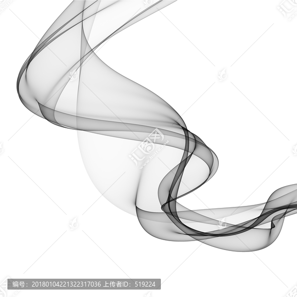 煙幕,綢帶,水墨,煙氣,素材
