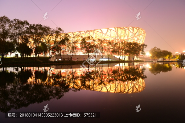 鸟巢夜景