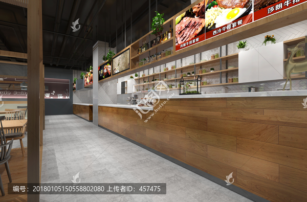 咖啡店餐廳廚房裝修效果