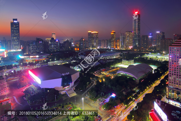 广州城市风光夜景