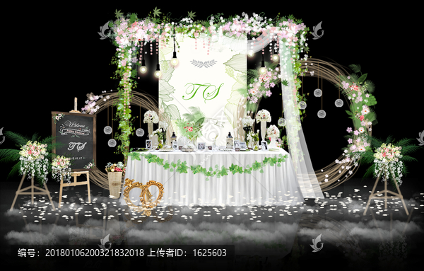 森系婚禮甜品背景
