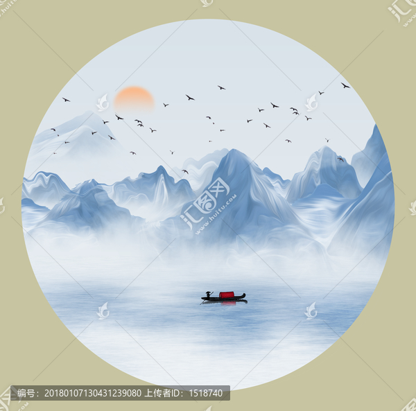 抽象山水畫,水墨畫
