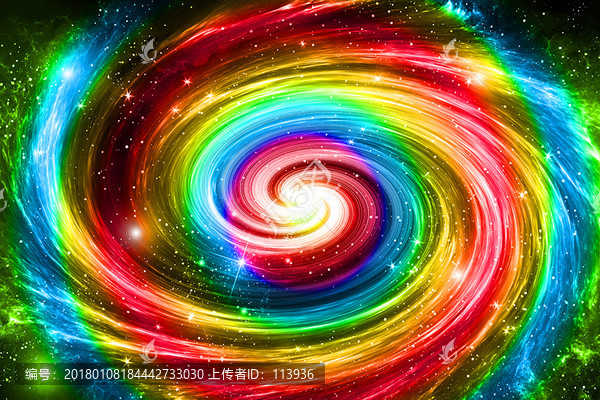 彩色漩涡星空,星空装饰画