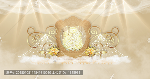 香檳色婚禮合影區(qū),迎賓區(qū)
