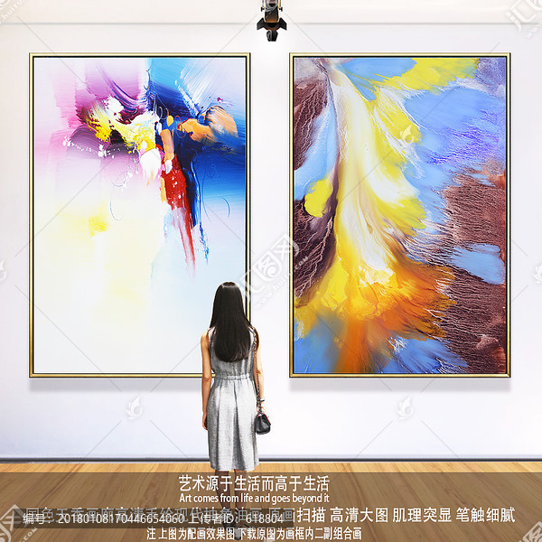 抽象油畫,畫廊高清手繪