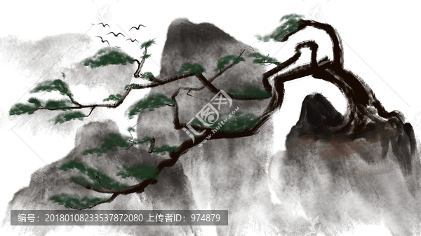 新中式寫(xiě)意水墨畫(huà)