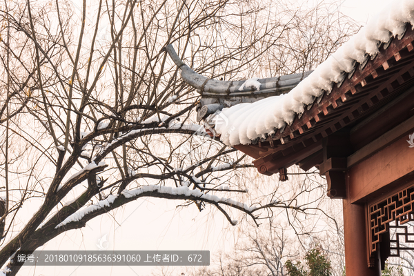 明孝陵景区雪景