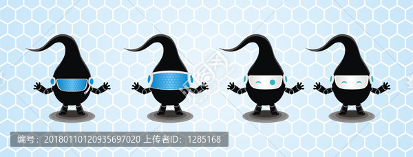 頭發(fā)絲吉祥物發(fā)根吉祥物