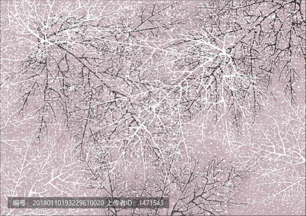 CDR矢量樹枝雪景