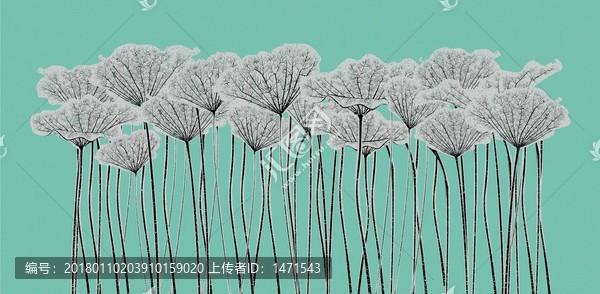 荷葉現(xiàn)代CDR矢量設(shè)計圖案