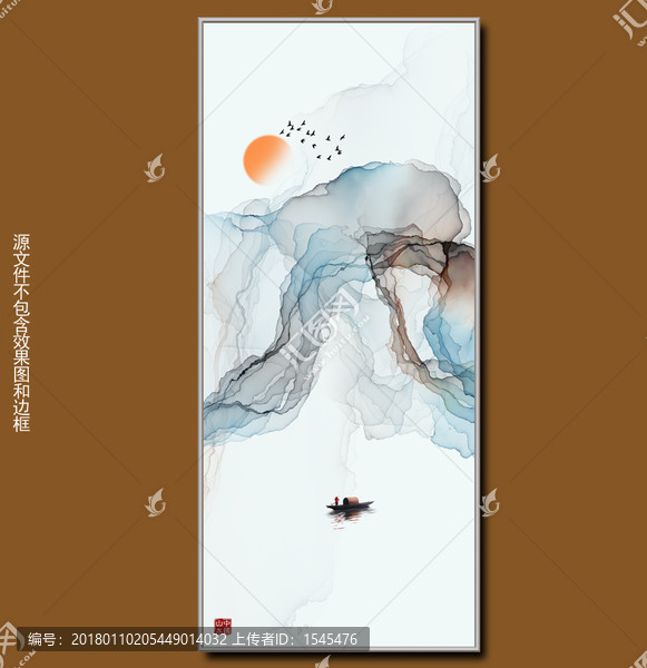 抽象意境水墨畫,禪境玄關(guān)水墨畫