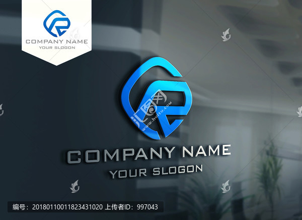 R字母LOGO設計,標志設計