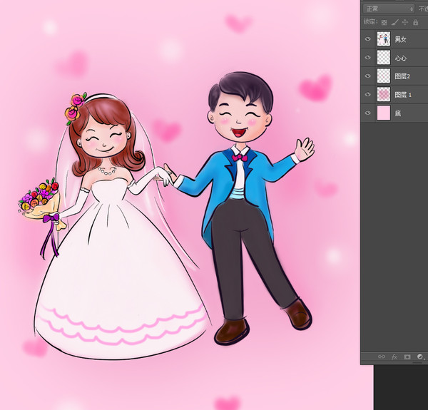 結(jié)婚卡通公仔