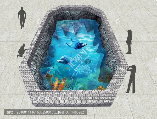 3D海底世界地板畫