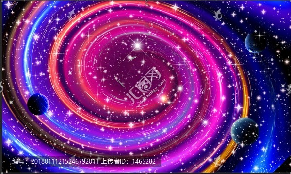 多彩漩渦星河背景