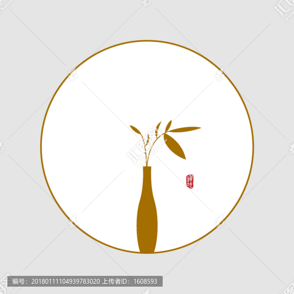新中式禪境柳無(wú)框裝飾畫