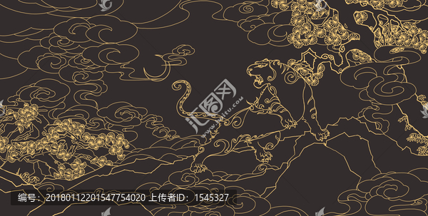 白虎線稿