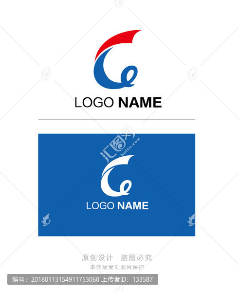 原創(chuàng)logo設(shè)計(jì),字母C,飄帶