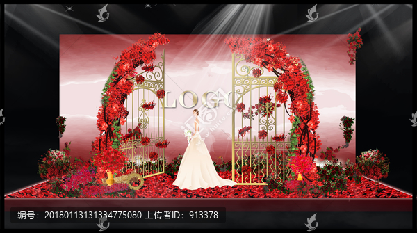 婚禮合影區(qū)迎賓區(qū)效果圖