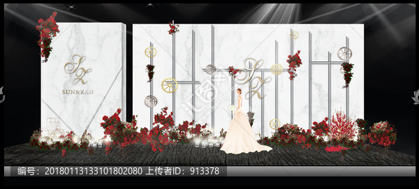 婚禮迎賓區(qū)合影區(qū)展示區(qū)效果圖