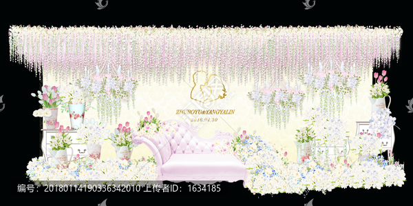 香檳色婚禮合影區(qū)