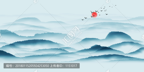 山水畫,水墨意境山水