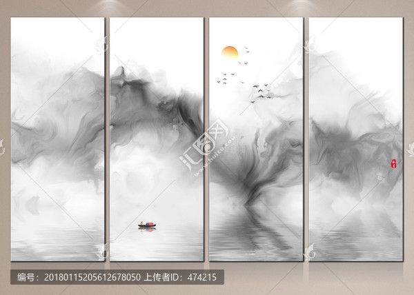 寫(xiě)意中式禪意水墨畫(huà)