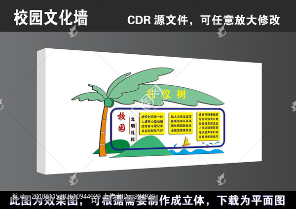 校園文明禮儀文化文化墻宣傳海報