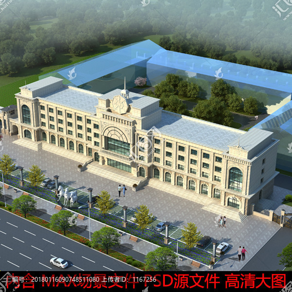 歐式辦公樓,商業(yè)3D模型