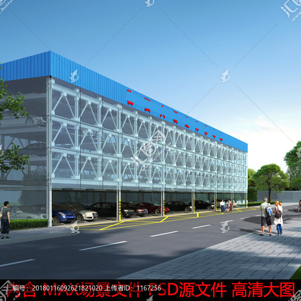 立體車庫3D模型,停車場(chǎng)車庫