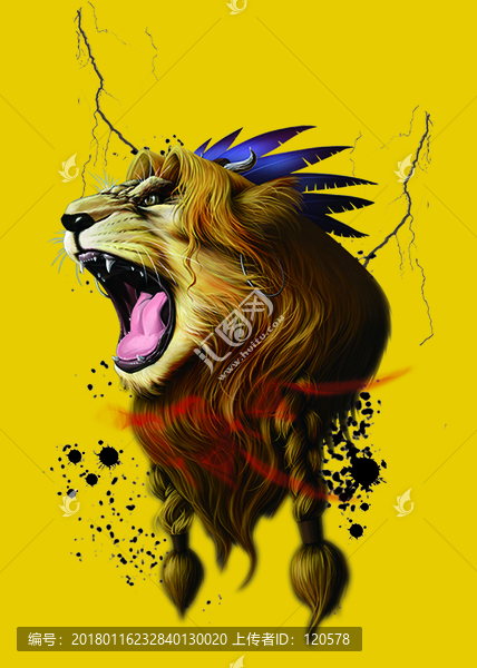 數(shù)碼印花女裝獅子圖案