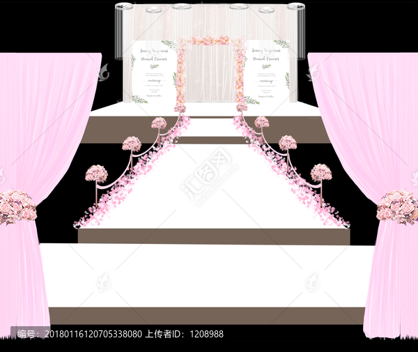 粉色婚禮效果圖