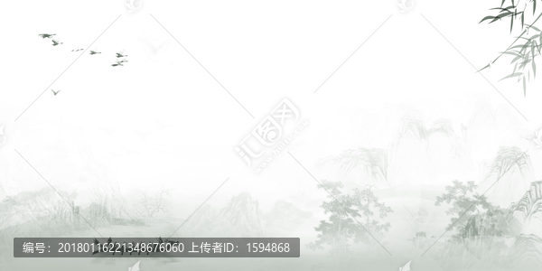 中國風(fēng)江南山水水墨畫文化海報(bào)