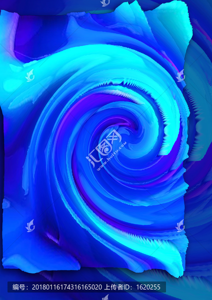 3D藍(lán)色旋渦