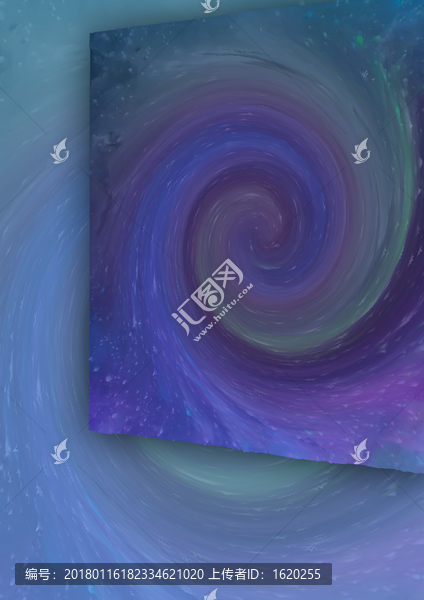 3D淺色星空旋渦