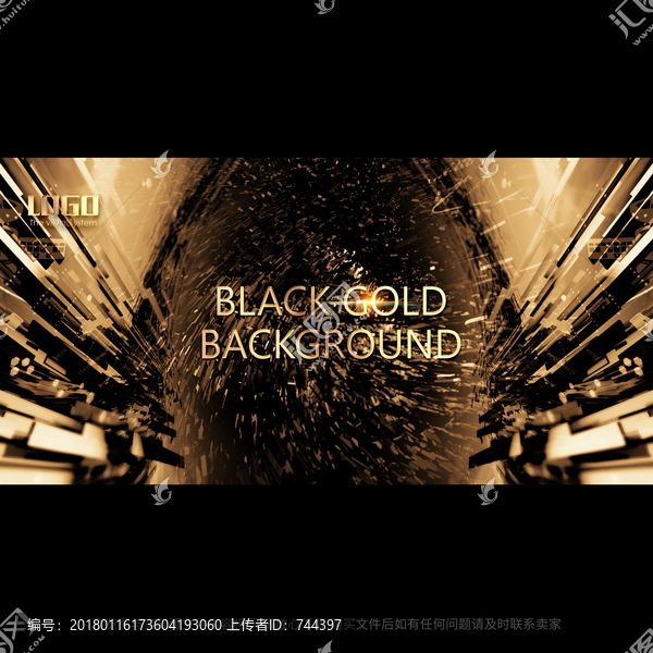 黑金色通用畫面背景裝置舞臺