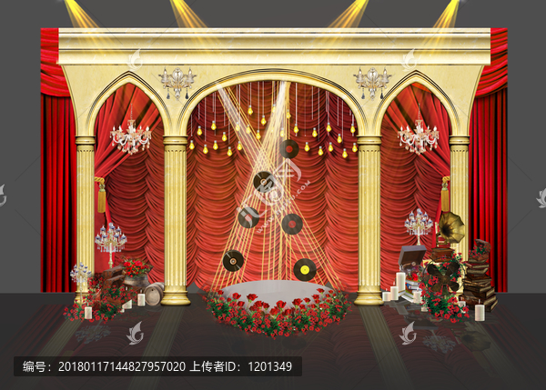 紅色婚禮,歐式婚禮,婚禮效果