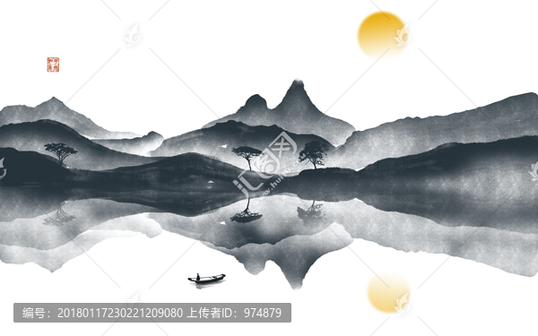 新中式寫意水墨畫