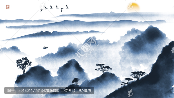 新中式寫意水墨畫