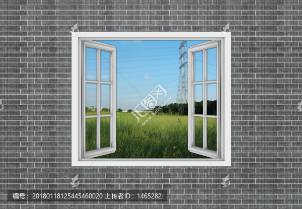 立體窗戶背景墻,3D背景墻