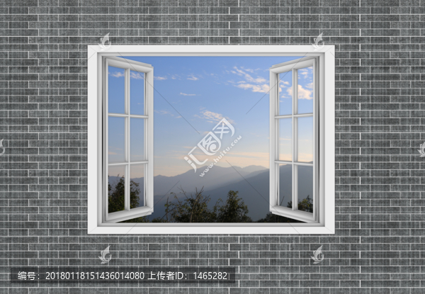 3D窗戶背景貼圖