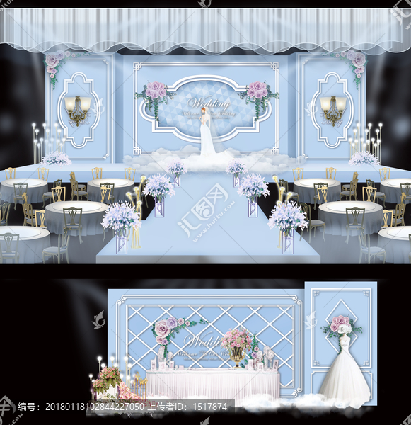 藍(lán)色婚禮,浪漫婚禮,定制婚禮