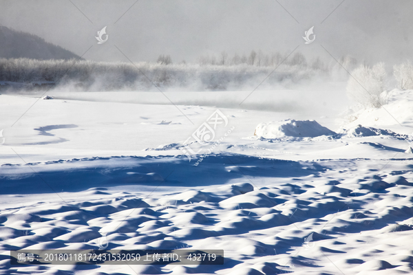 河套雪景