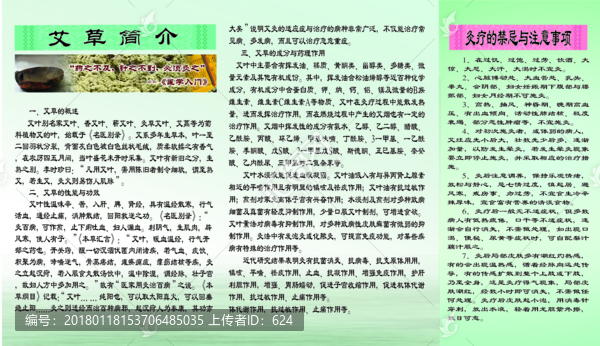 艾草簡介展板模板