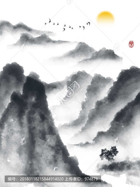新中式寫(xiě)意水墨畫(huà)
