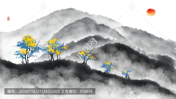 新中式寫意水墨畫