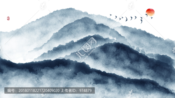 新中式寫意水墨畫